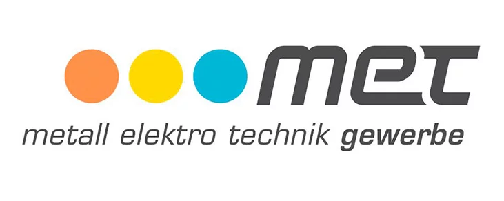 Logo MET - metall elektro technik gewerbe