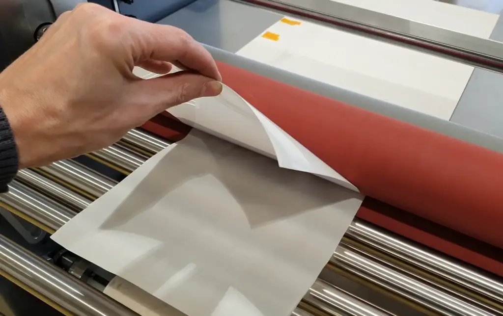 Experiments and consultation at the technical centre using a laminator