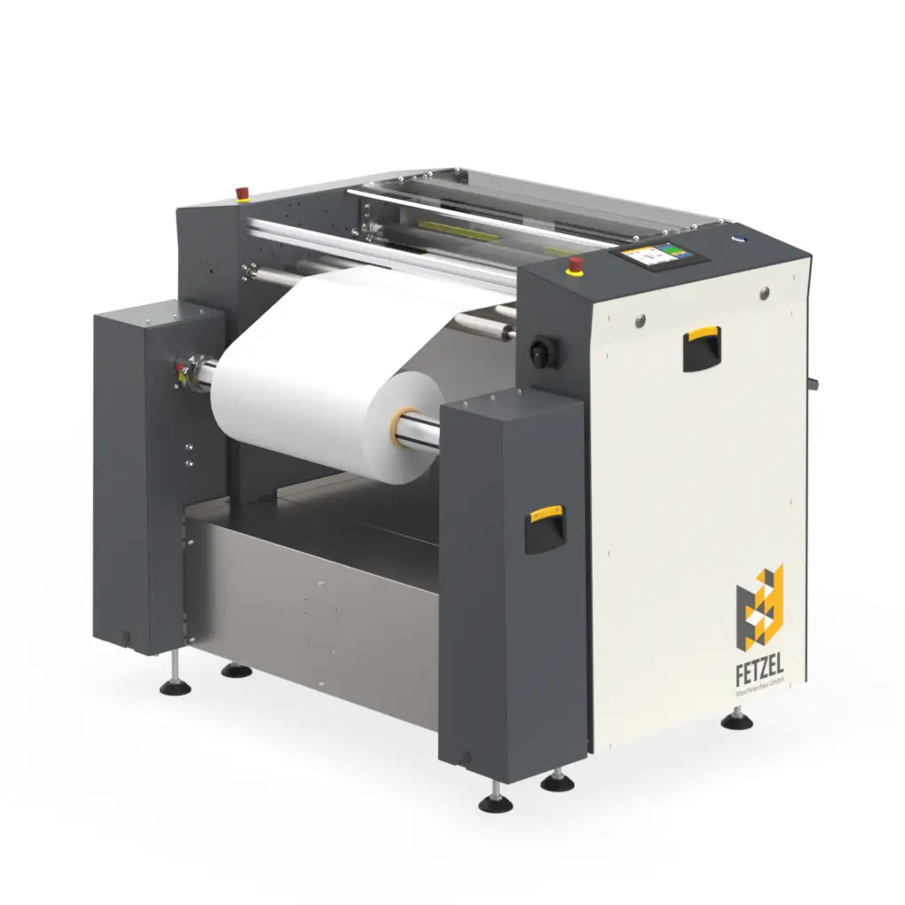 Schlagschneidemaschine mit Arbeitsbreite 700mm, Grundausführung für den Einsatz nach einer vorgelagerten Maschine wie z.B. einem Laminator