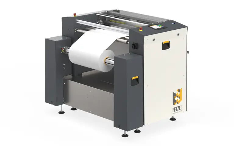Schlagschneidemaschine mit Arbeitsbreite 700mm, Grundausführung für den Einsatz nach einer vorgelagerten Maschine wie z.B. einem Laminator